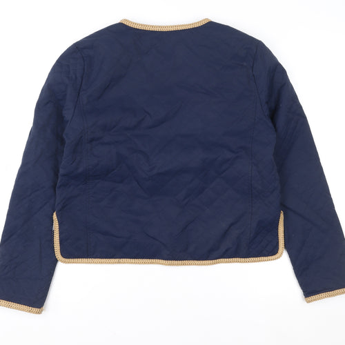 Marks and Spencer Women Blue Quilted Classic Short Jacket Size 12