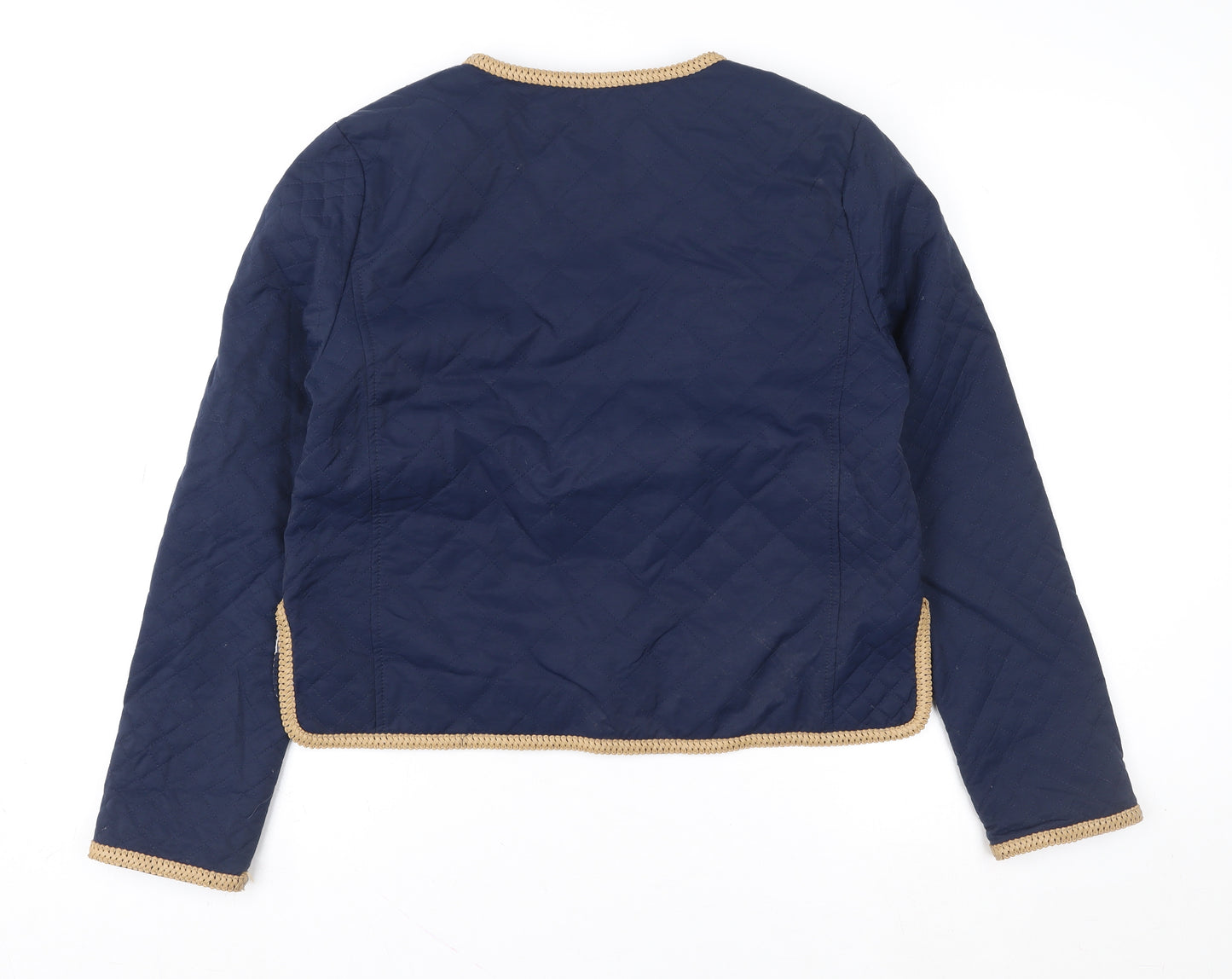 Marks and Spencer Women Blue Quilted Classic Short Jacket Size 12