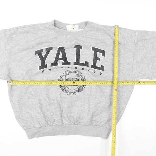 H&M Women Grey Yale University Crew Neck Sweatshirt XS