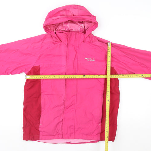 Regatta Teens Pink Waterproof Hooded Rain Jacket Size M
