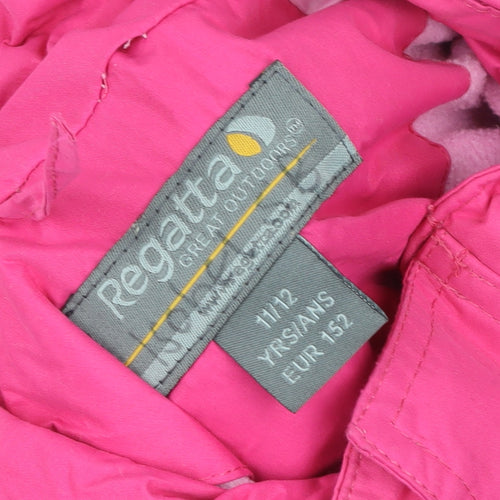 Regatta Teens Pink Waterproof Hooded Rain Jacket Size M