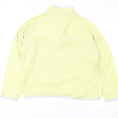 Mountain Warehouse Women Yellow Fleece 1/2 Zip Pullover Size 18