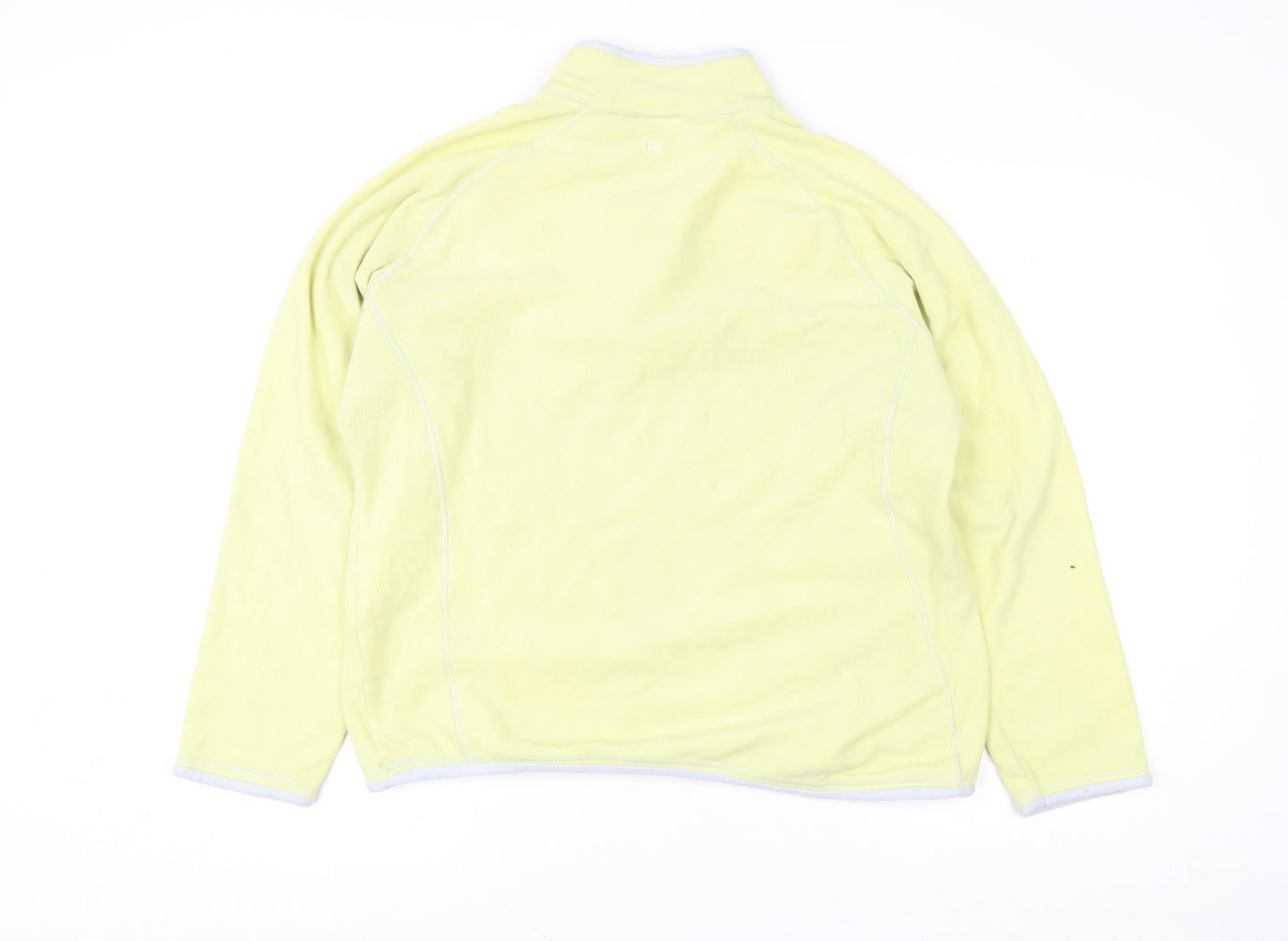 Mountain Warehouse Women Yellow Fleece 1/2 Zip Pullover Size 18
