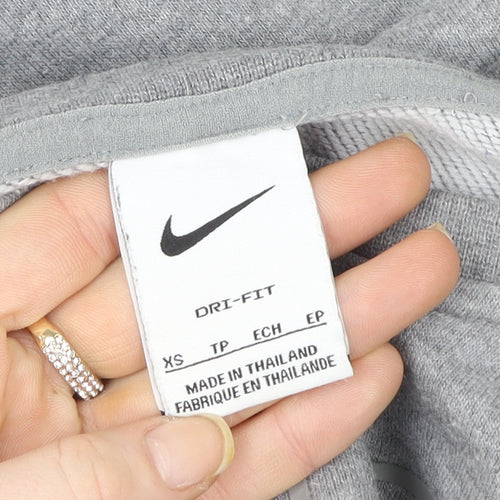 Nike Womens Grey XS Pullover Crew Neck Dri-FIT Sweatshirt