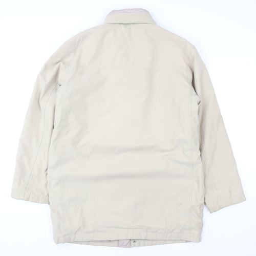 BHS Women Beige Long Parka Jacket Size S Polyester Padded