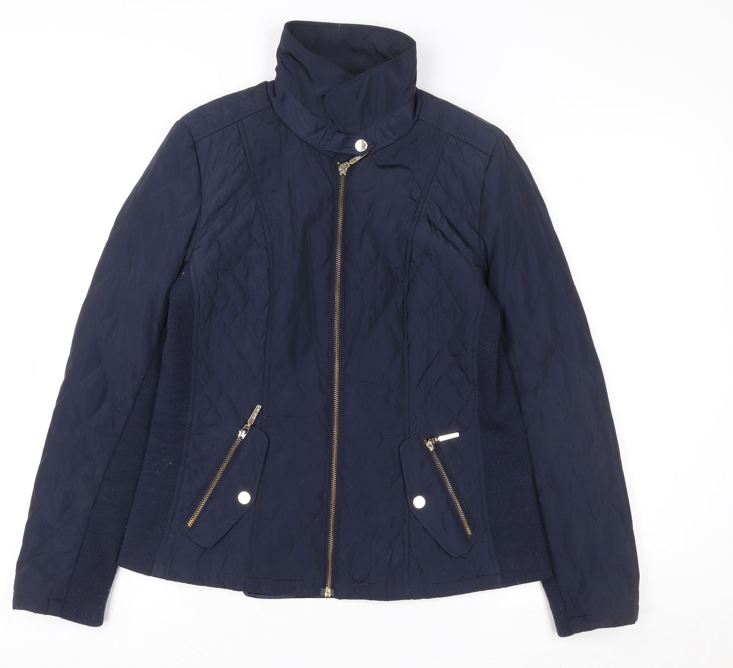 Marks and Spencer Per Una Women's Blue Quilted Jacket UK 12