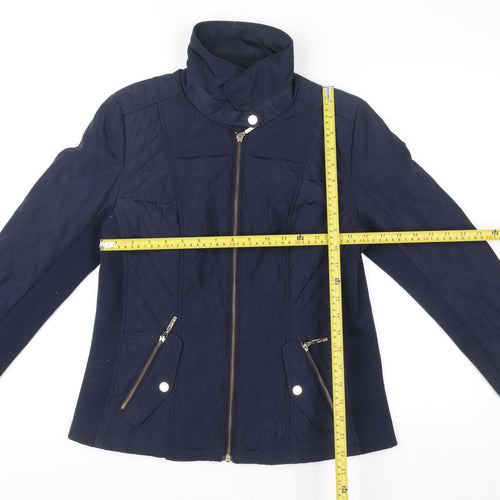 Marks and Spencer Per Una Women's Blue Quilted Jacket UK 12