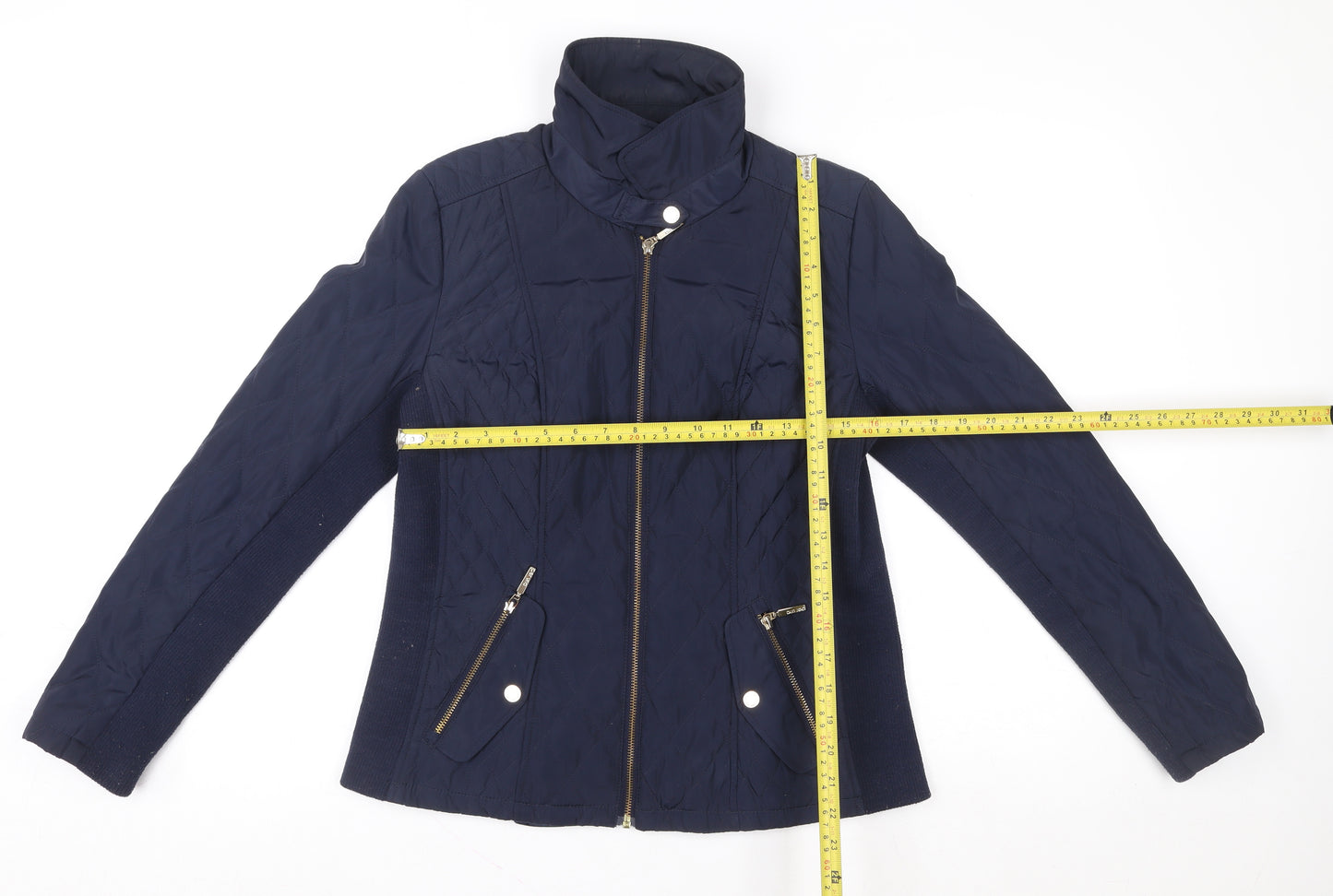 Marks and Spencer Per Una Women's Blue Quilted Jacket UK 12