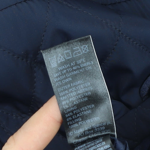 Marks and Spencer Per Una Women's Blue Quilted Jacket UK 12
