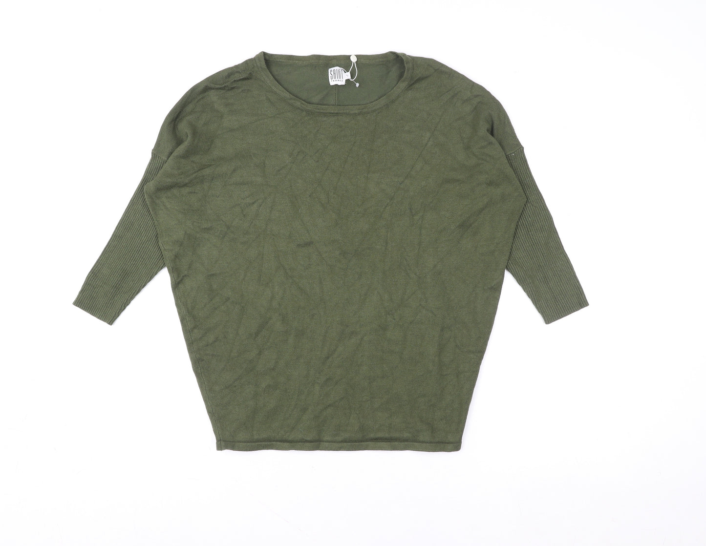 Saint Tropez Women's Green Pullover Sweatshirt Size S