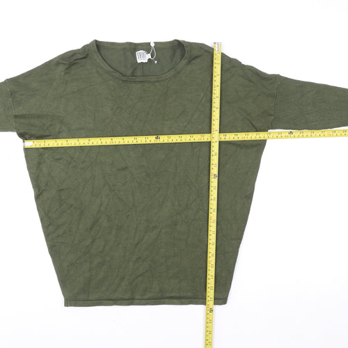 Saint Tropez Women's Green Pullover Sweatshirt Size S