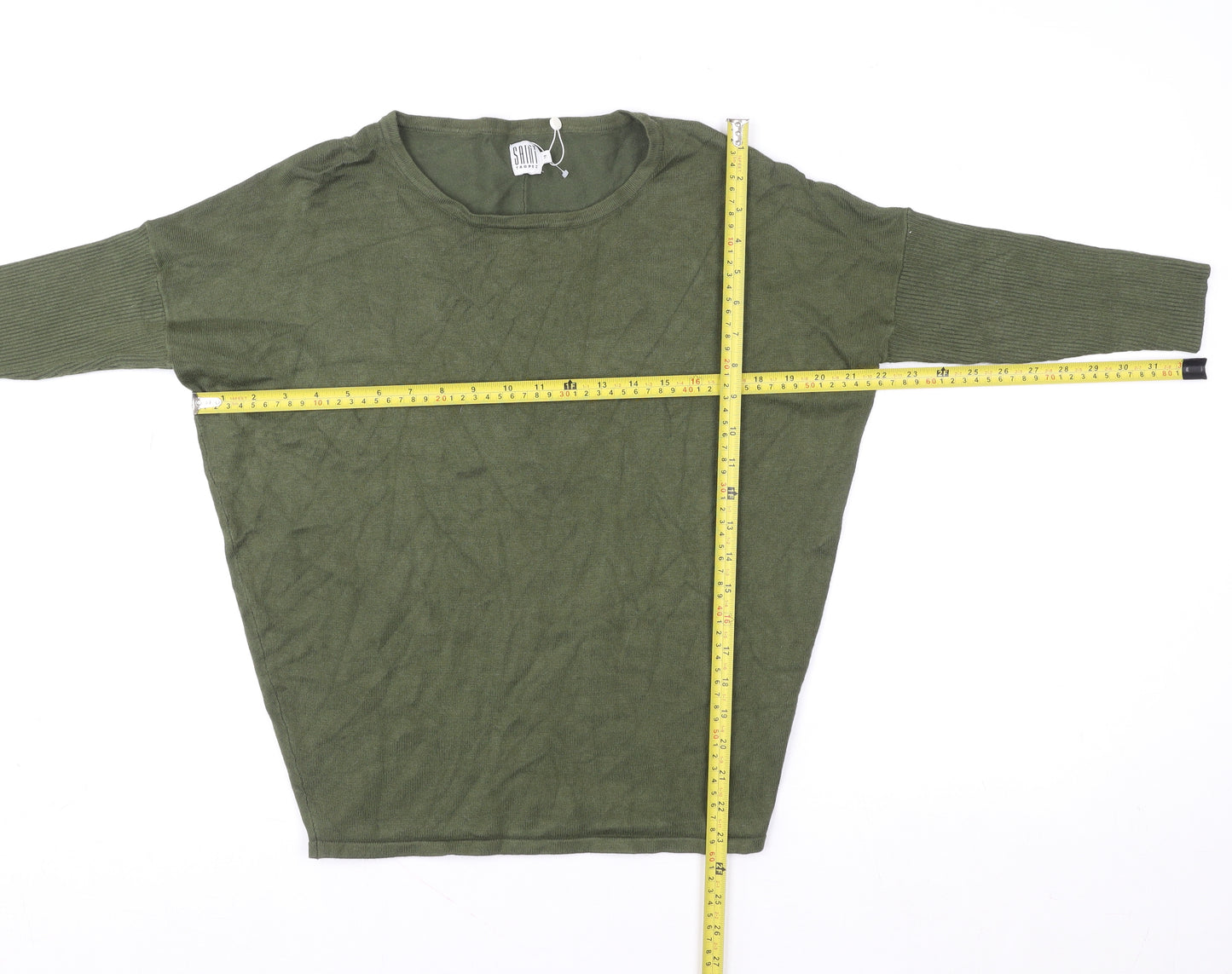 Saint Tropez Women's Green Pullover Sweatshirt Size S