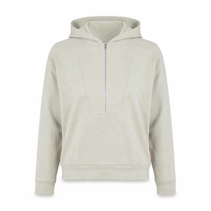 Mango Women’s Beige XS Hoodie Jacket 1/2 Zip Cotton Lightweight