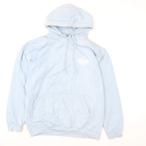 Secret Spot Womens Blue Pullover Hoodie Medium Surf Graphic Cotton Blend