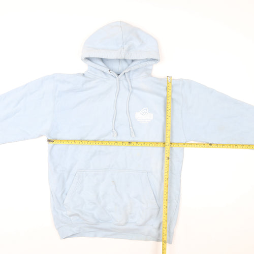 Secret Spot Womens Blue Pullover Hoodie Medium Surf Graphic Cotton Blend
