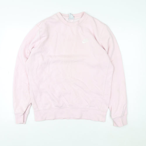 Nike Women's Pink Crew Neck Pullover Sweatshirt Size S