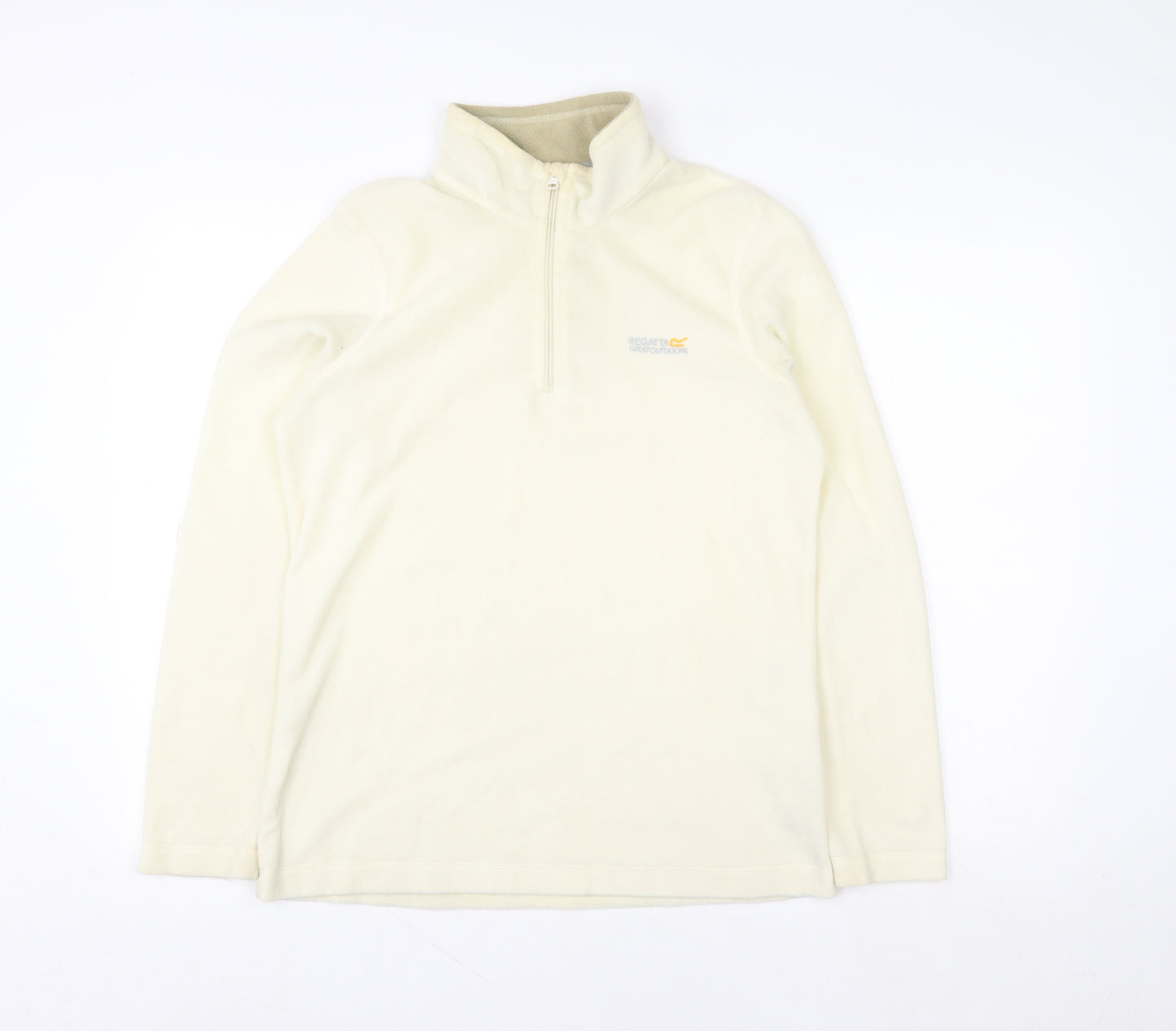 Regatta Great Outdoors Women Beige Fleece 1/4 Zip Pullover UK 10