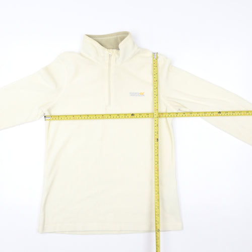 Regatta Great Outdoors Women Beige Fleece 1/4 Zip Pullover UK 10