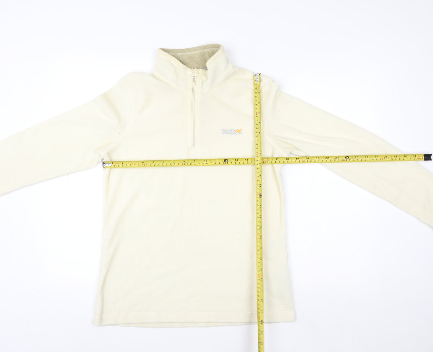 Regatta Great Outdoors Women Beige Fleece 1/4 Zip Pullover UK 10