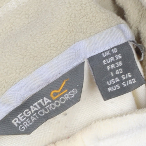 Regatta Great Outdoors Women Beige Fleece 1/4 Zip Pullover UK 10