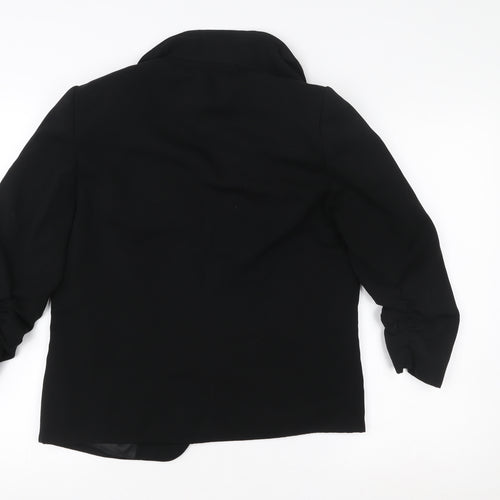 Tu Woman Black Blazer Jacket Size 12 Regular Fit Single-Breasted