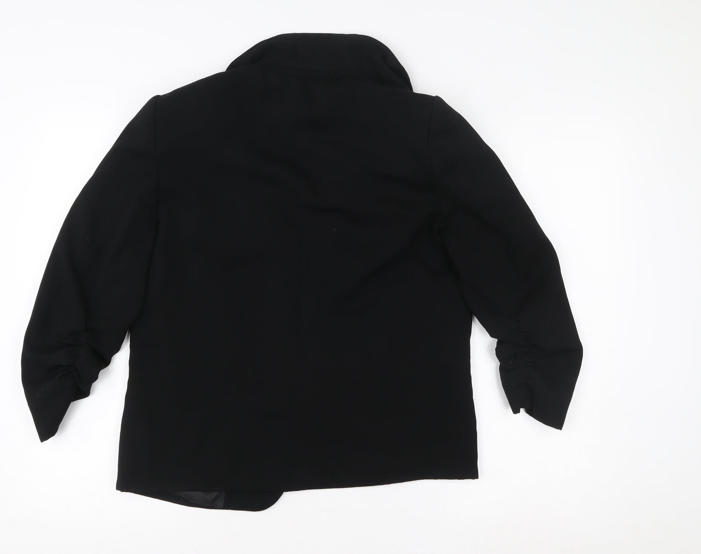 Tu Woman Black Blazer Jacket Size 12 Regular Fit Single-Breasted