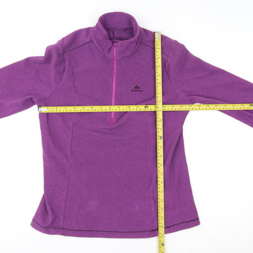 Quechua Women's Purple 1/2 Zip Fleece Pullover Hiking Sweatshirt Size M