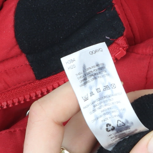 Very Boys Red Faux Fur Trim Hooded Winter Parka Coat 3-4 Years