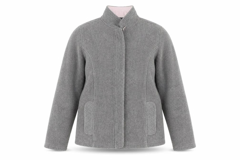 Marks and Spencer Women Grey Full Zip Fleece Jacket UK 12