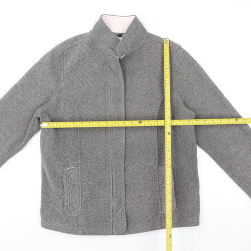 Marks and Spencer Women Grey Full Zip Fleece Jacket UK 12
