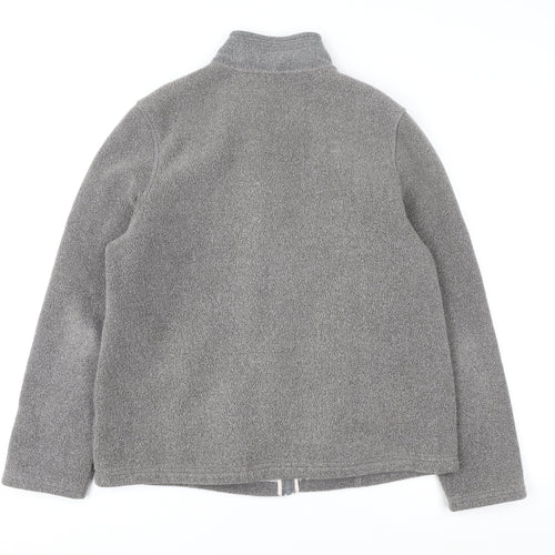 Marks and Spencer Women Grey Full Zip Fleece Jacket UK 12