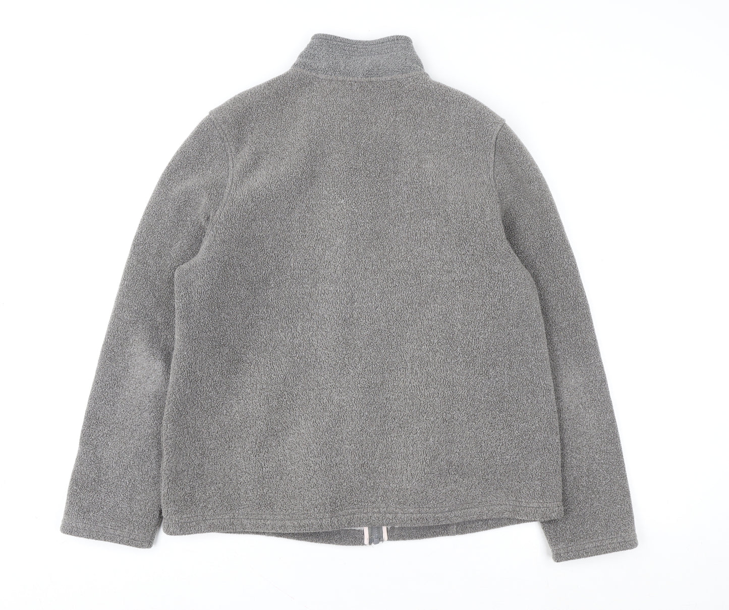 Marks and Spencer Women Grey Full Zip Fleece Jacket UK 12