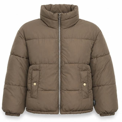 Pull&Bear Womens Brown Puffer Jacket Size S Polyester Winter Coat