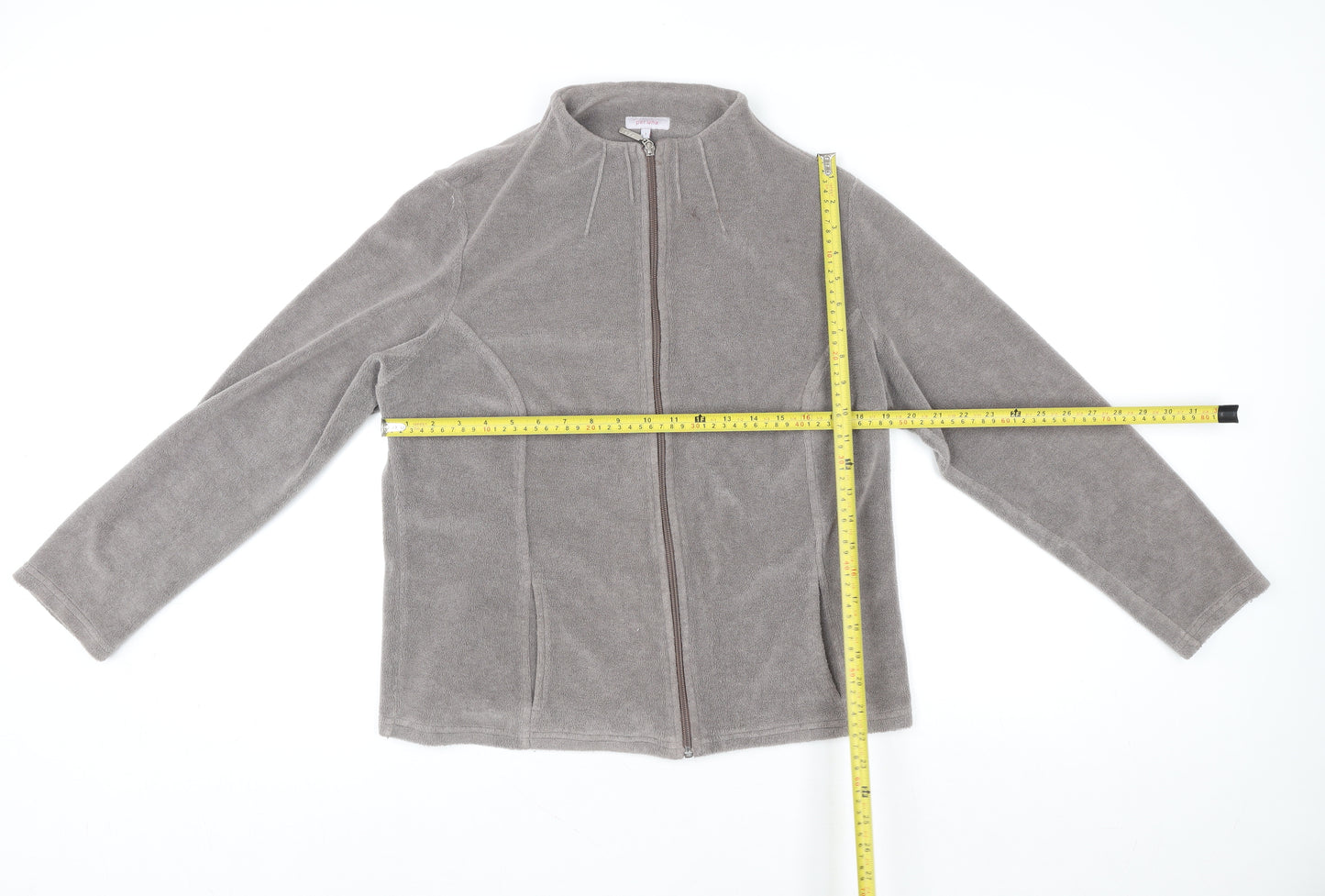 Marks and Spencer Per Una Grey Fleece Zip Up Women's Jacket L
