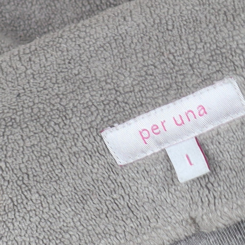 Marks and Spencer Per Una Grey Fleece Zip Up Women's Jacket L