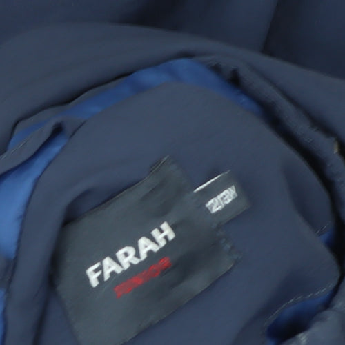 Farah Junior Boys Blue Hooded Puffer Jacket Age 12-13 Years Lightweight Zip Coat