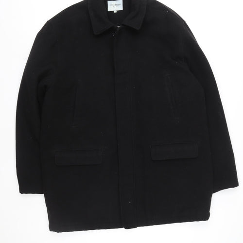 Marks and Spencer Women’s Black Wool Overcoat Size 10 Classic Style