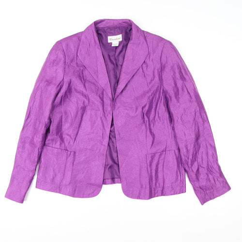 TanJay Women’s Purple Classic Fit Blazer Size 12 Lined Polyester Blend