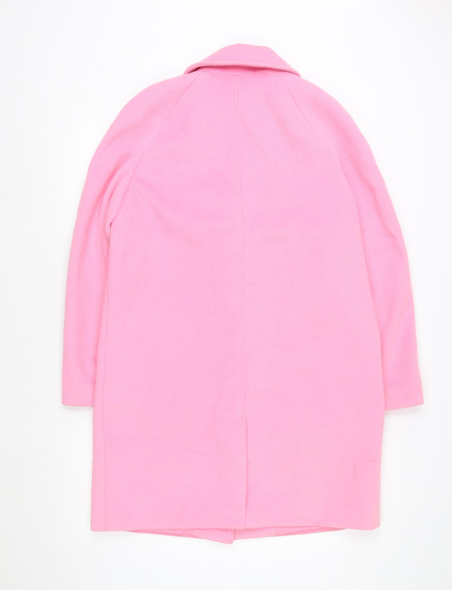 Marks and Spencer Women’s Pink Mid-Length Buttoned Overcoat Size 14