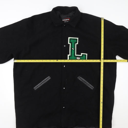 Powers Men's Black Wool Varsity Jacket 2XL College Style