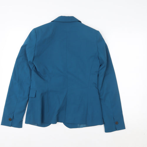 ZARA Women's Blue Tailored Single-Breasted Blazer Size 8