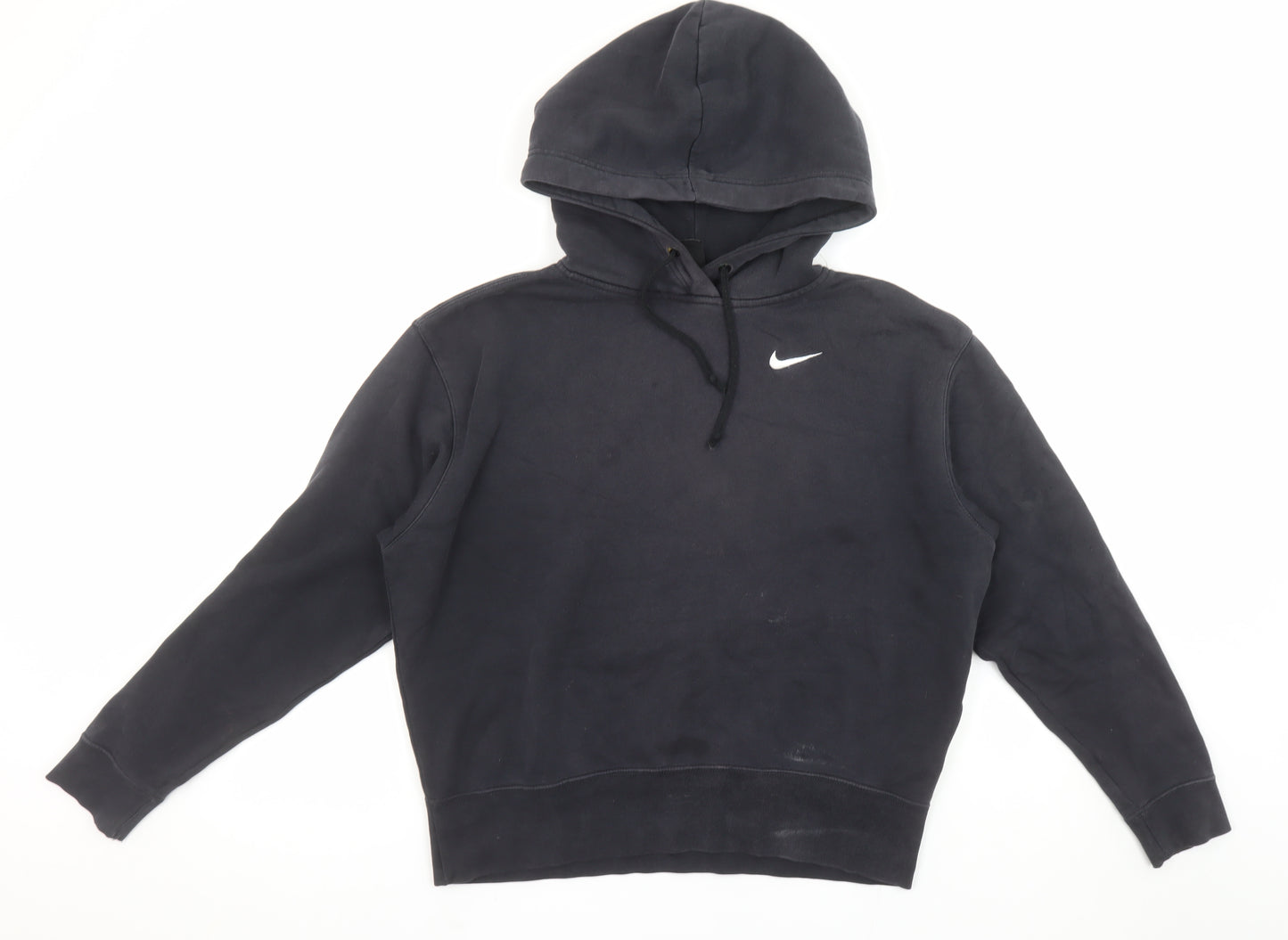 Nike Womens Black XS Pullover Hoodie Cotton Blend Sweatshirt