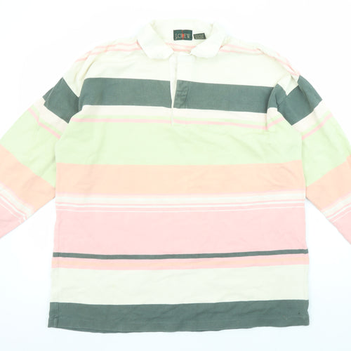 J.Crew Mens Multicoloured Striped XL Rugby Sweatshirt Pullover Top