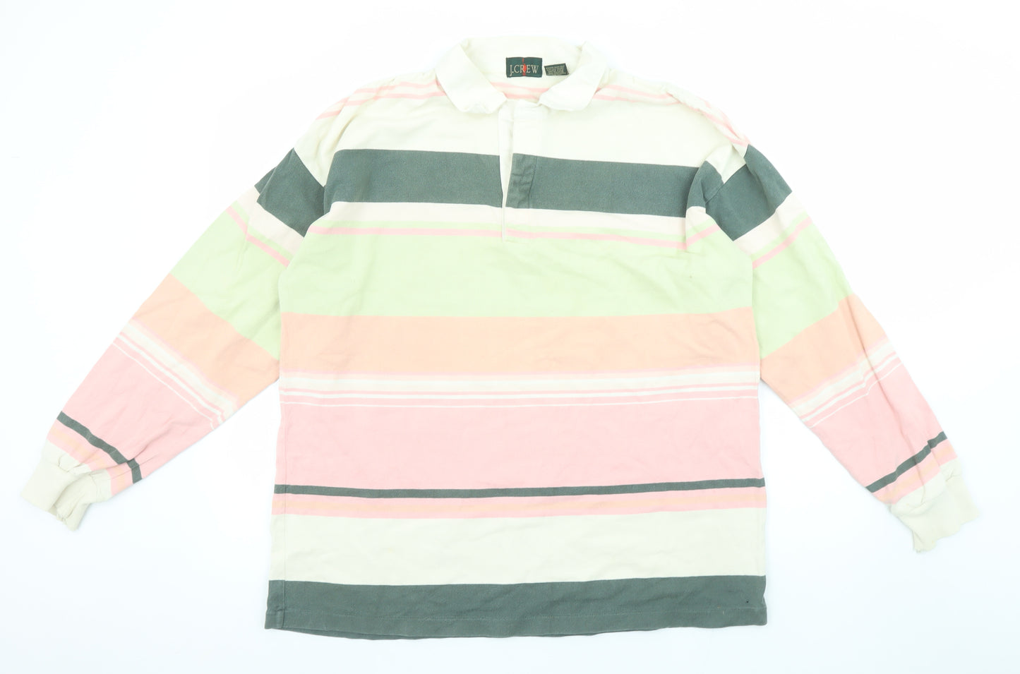 J.Crew Mens Multicoloured Striped XL Rugby Sweatshirt Pullover Top