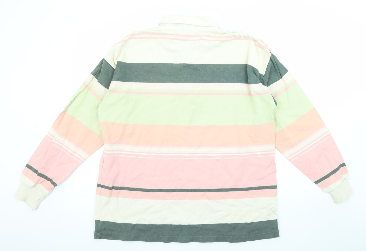 J.Crew Mens Multicoloured Striped XL Rugby Sweatshirt Pullover Top