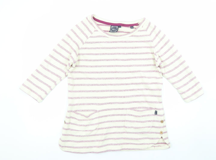 Weird Fish Women’s Pink Stripe Size 10 Tunic Sweatshirt