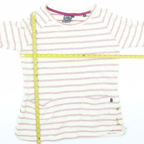 Weird Fish Women’s Pink Stripe Size 10 Tunic Sweatshirt