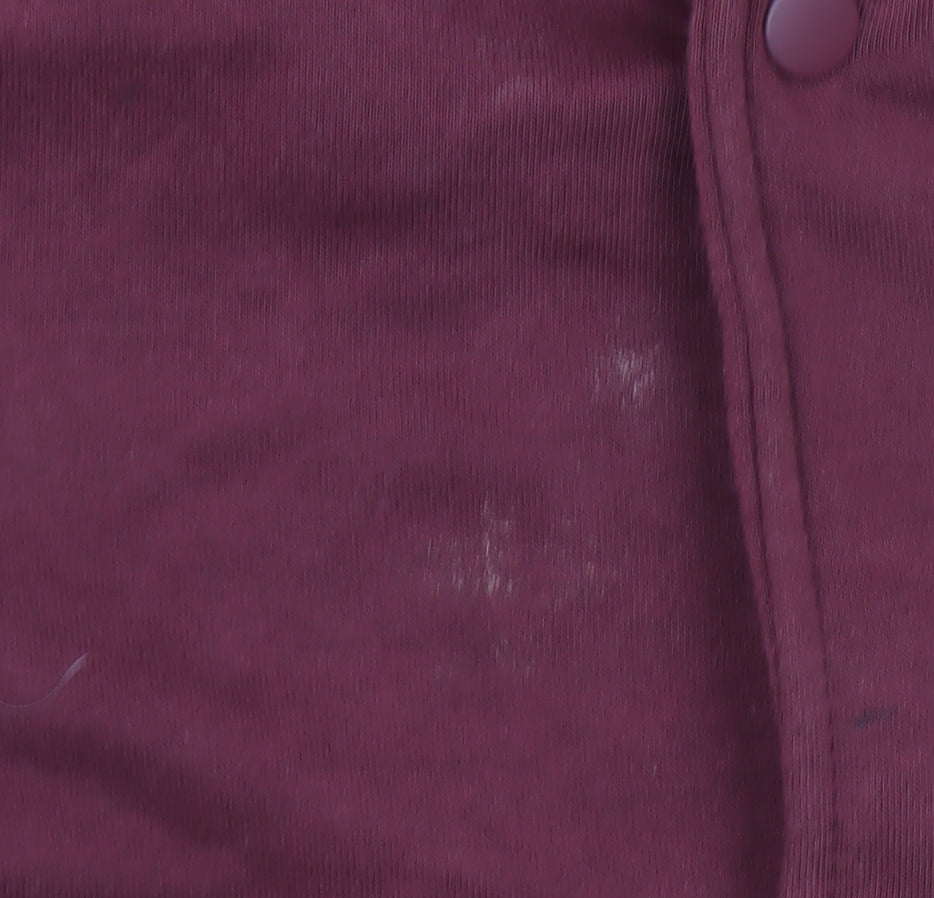 Primark Men's Burgundy Varsity Sweatshirt XL Snap Front College Style