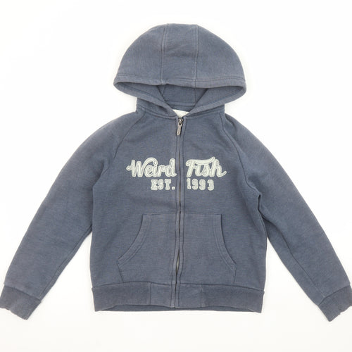 Weird Fish Boys Blue Full Zip Hoodie 11-12 Years Cotton Blend