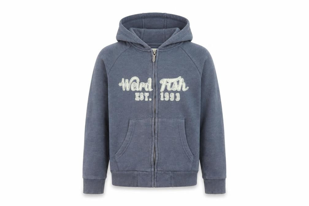Weird Fish Boys Blue Full Zip Hoodie 11-12 Years Cotton Blend